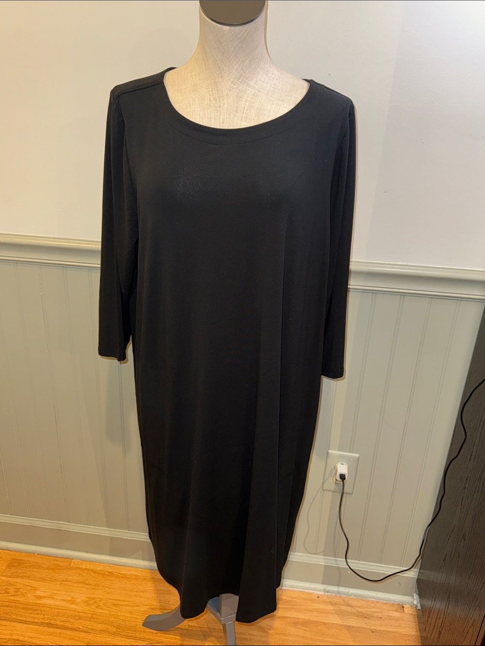 J. Jill Black Long Sleeve Shift Dress nwt XL